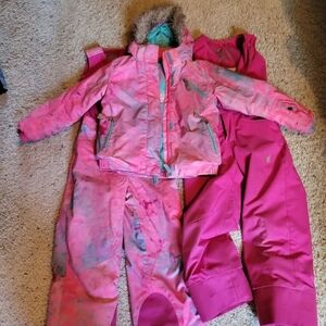 Spyder Pink Kids Jacket & Snow ski Pants Set